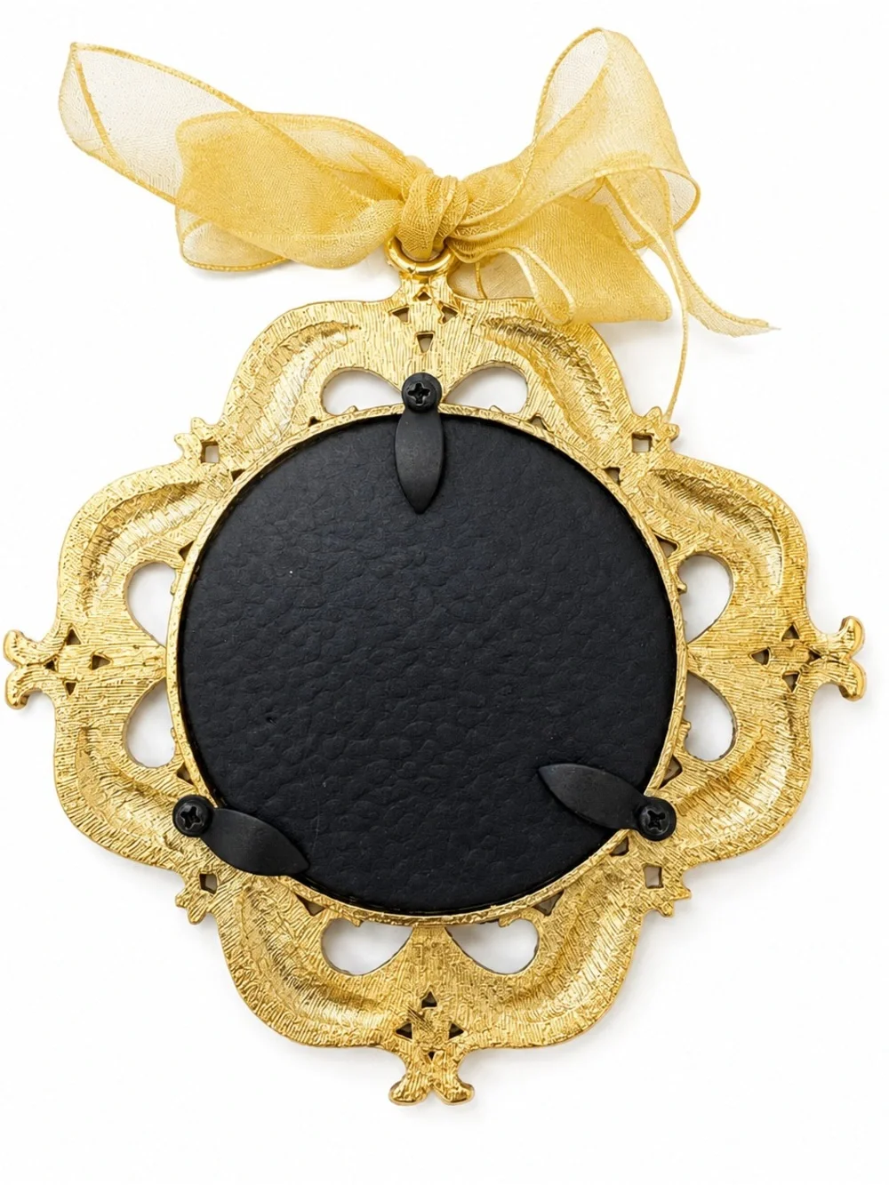 Ornate Gold & Burgundy Enamel Hanging Photo Frame